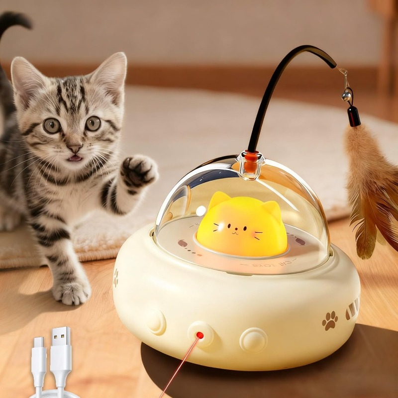 Laser Pointer Cat Toy Automatic - Giocattoli Interattivi per Gatti da Interno