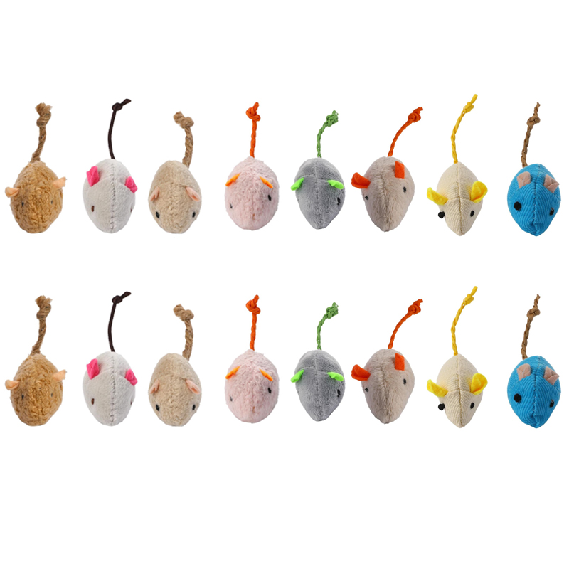 Catnip Interactive Plush Mouse - 16 pezzi interattivi per topi per
