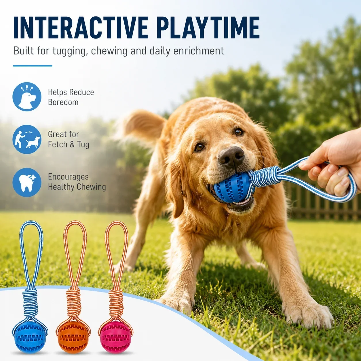 Rubber Treat Dispensing Dog Toy - Palla giocattolo in gomma che rilascia