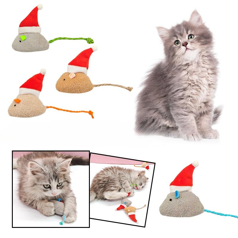 Catnip Interactive Plush Mouse - 5 pezzi giocattolo da masticare per