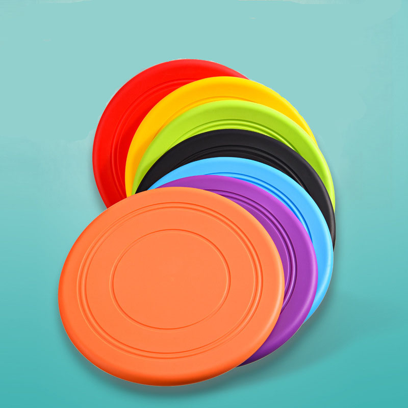 Flying Disc Dog Training Toy - Disco volante in silicone Divertente giocattolo