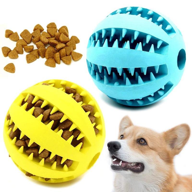 Rubber Treat Dispensing Dog Toy - Palla Giocattolo Interattiva per Cani in